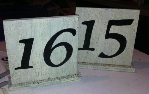Hand Painted Table numbers for sale shabby chic wedding table numbers 