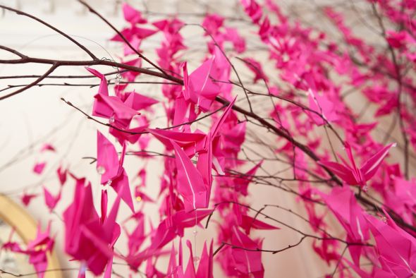 5,000 Fuchsia Pink Origami Paper Cranes :  wedding 5 000 1 fuchsia pink origami paper cranes 6056563531 A6bdf2d2a6 O