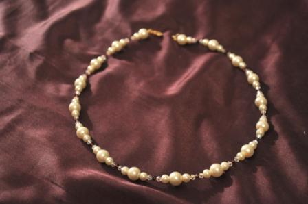Pearls and crystals and pretties OH MY! :  wedding gold purple ivory bridesmaids diy jewelry Salyay7 1