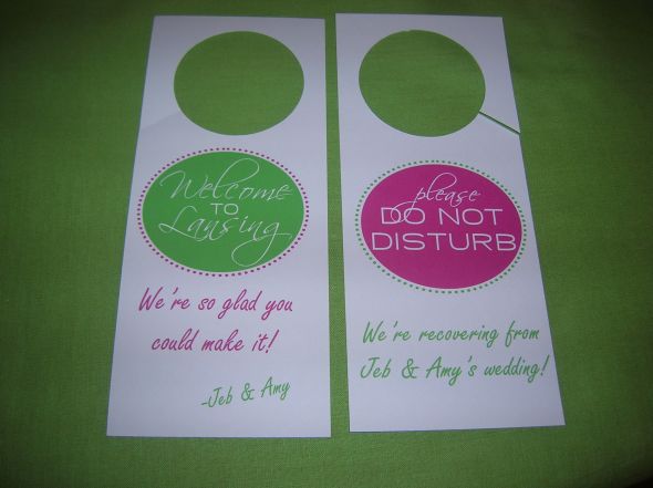 Door Hangers wedding pink diy reception 014 posted by Mrs L 1 year ago