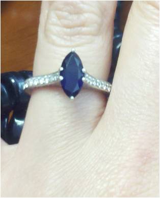 Sapphire E-rings - Please Post 'em! : wedding sapphire engagement ring engagement ring nontraditional rings Big Blue Sapphire