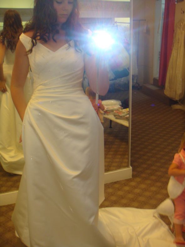 Any brides who did NOT wear a crinoline/petticoat under their dress? :  wedding Wedding Dress 003