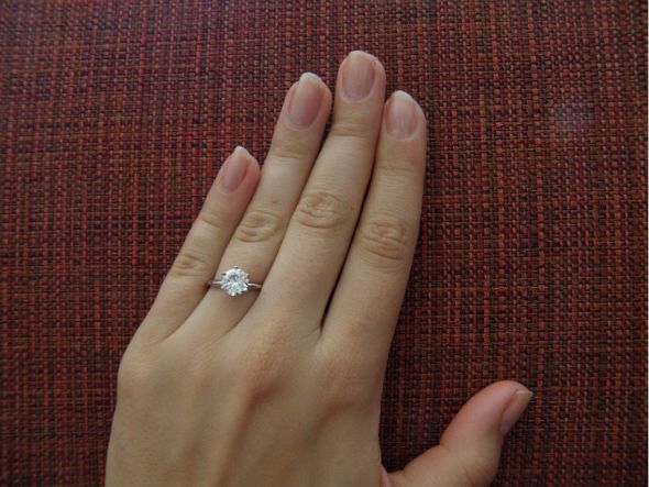 What size stone should I get? : wedding engagement ring moissanite Ring Resizdx