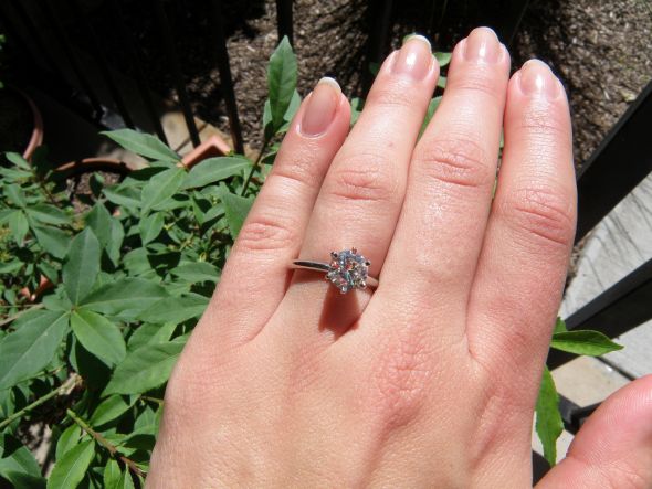 Anybody have Moissanite? Funny story about my dad :  wedding Ringsjfakldj 006