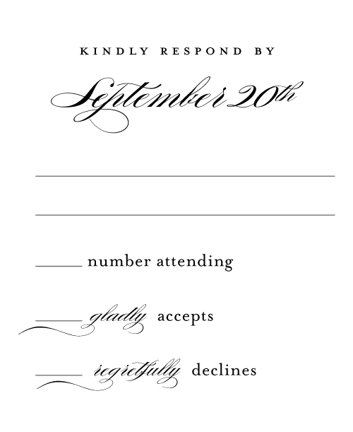 Do people not understand how to fill out a RSVP wedding rsvp response 