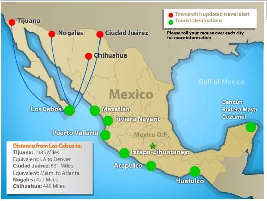 Is Mexico still too dangerous for vacation? :  wedding Map Of Mexico