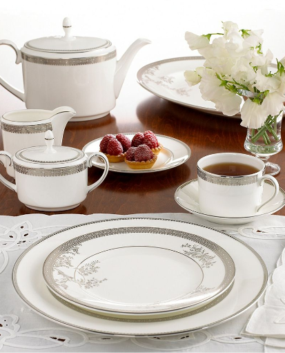 Show us your formal china, flatware, and stemware! :  wedding sterling flatware stemware crystal china china pattern registry gifts dinnerware pictures VeraWangLace