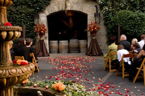Fall Bouquets :  wedding Ceremony Space