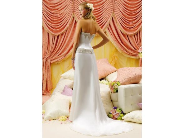 NEED!! Vintage Hollywood GLAM style Dress SOON!! :  wedding 20s 30s vintage satin hollywood art deco ivory off white WC2160BACK
