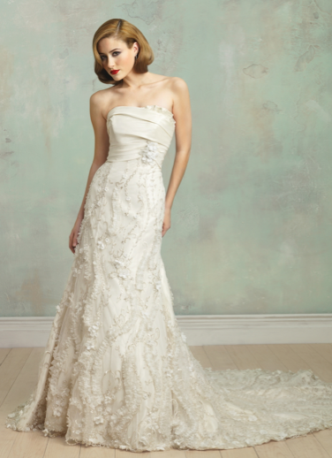 Allure C143 - Size 4-6: $600 or best offer :  wedding dress allure bridals allure c143 ivory silver Front Of Dress