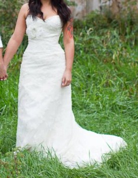 Maggie Sottero Harlow :  wedding maggie sottero harlow lace for sale ivory dress sweetheart neckline ivory Dress4