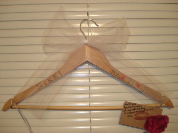 Reminder - buy a pretty hanger for your dress :  wedding Hanger