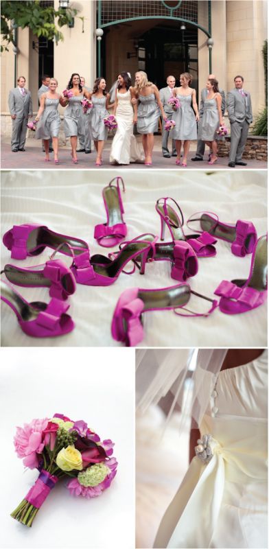 What color pallette goes best with fuschia? : wedding colors spring wedding Boquet9