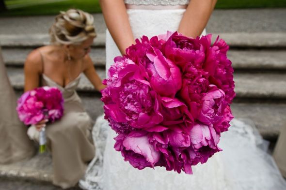 What color pallette goes best with fuschia? : wedding colors spring wedding Etsybouquet3