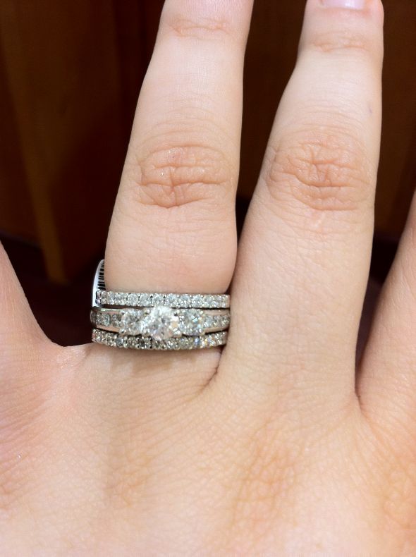 Does anyone stack their three stone rings wedding three stone rings 