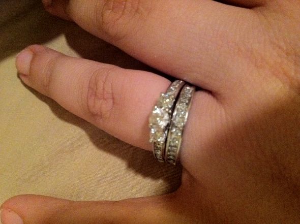 Semi-eternity three stone e-rings + bands :  wedding ring rings e ring engagement three stone 1 three stone semi eternity 1 eternity Ringsss