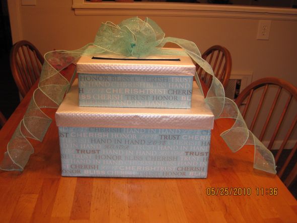 cardbox DIY pool blue wedding wedding cardbox diy aqua silver DIY Card Box