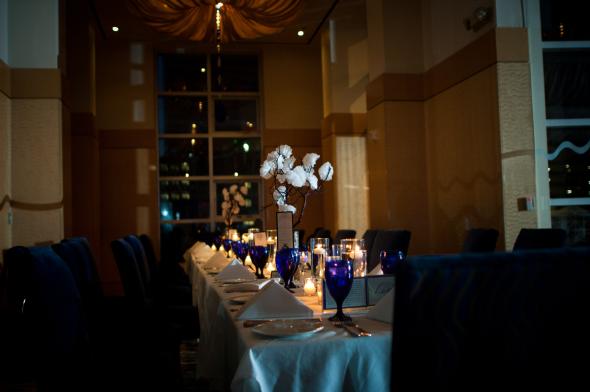 Wedding Centerpieces Photos wedding blue white diy reception Long Table 