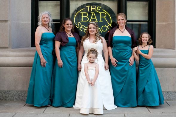 Short Bride, Tall Bridesmaids :  wedding bridesmaids shoes drama short bride petite heels Bridesmaids