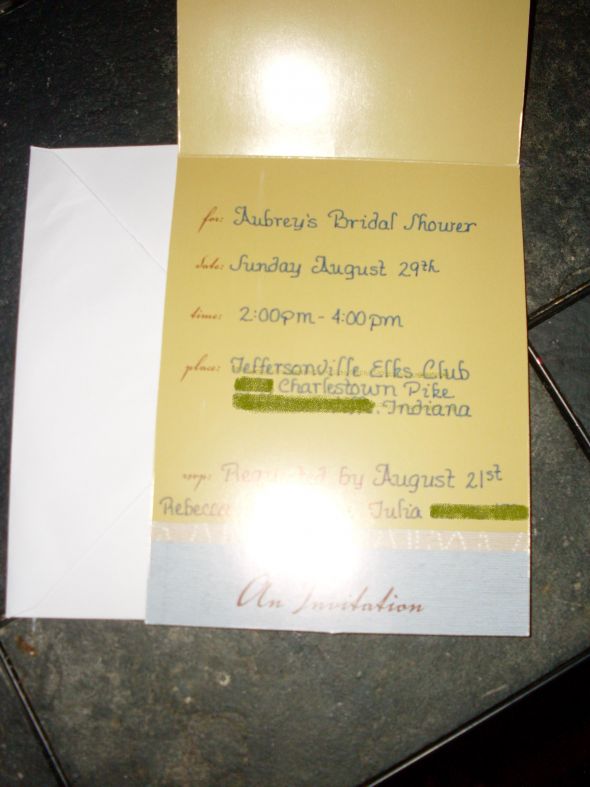 My handwriting SUCKS. :  wedding Ebay 0082