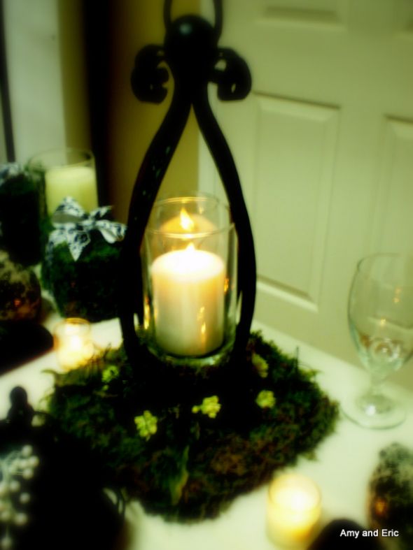 Centerpiece for outdoor wedding...What do you think? :  wedding rustic centerpiece birdcage candle lantern P6120011