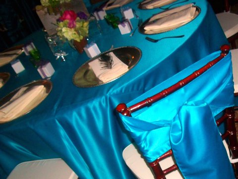 Teal Tablecloths High Quality Satin 120 Round 20 each wedding teal 