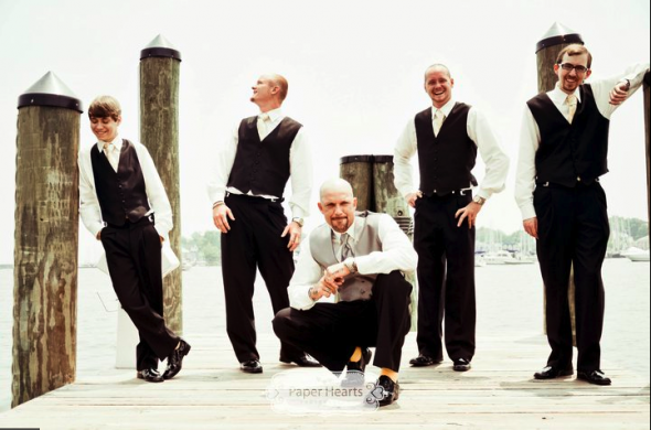 My Honey & Lavender wedding Pt. 2: The Good Stuff (I LOVE these pics!) :  wedding paper hearts photography annapolis honey and lavender lace dress yellow bridesmaid dresses Groomspartypier