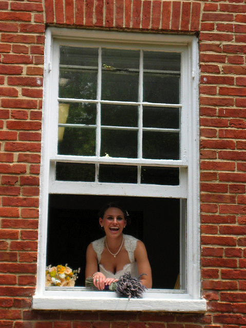 My Honey & Lavender wedding in Annapolis recap w/ lots o' pics! :  wedding recap jazziberry honey and lavender annapolis purple shoes yellow shoes Window