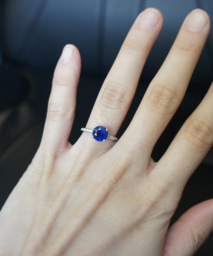 Colored Stone Brides!  Show us your rings! :  wedding colored stones e rings DSC00337