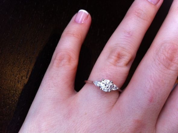 show me your three-stone e-rings! :  wedding three stone ring three stone radiant cut My Ring