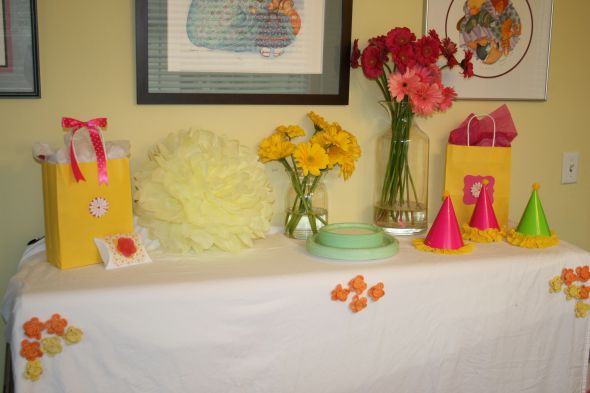 Tissue Paper Poms - Free Shipping :  wedding decorations hanging poms tissue paper diy April Kiddos 034 1