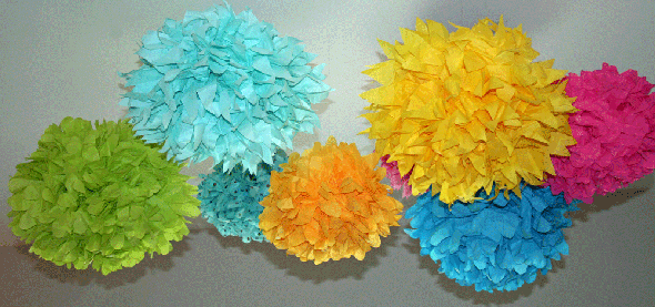 Tissue Paper Poms - Free Shipping :  wedding decorations hanging poms tissue paper diy May 171