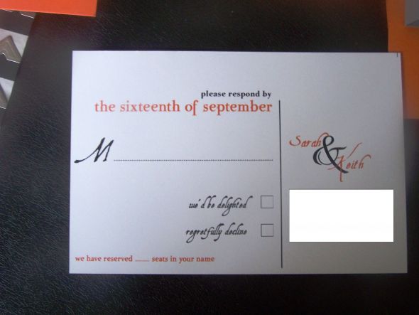 Invitations! :  wedding Editedrsvp Invitations! :  wedding orange silver invitations Editedrsvp 