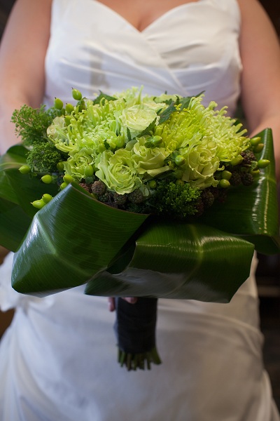  Wedding on Green  Unexpected And Fabulous   Wedding All Green Bouquet Green