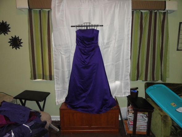 David's Bridal Strapless bridesmaid dress in Grape Size 12 $60.00 +flat rateship :  wedding davids bridal bridesmaid grape size 12 purple bridesmaids ceremony dress style 8567 8570 023