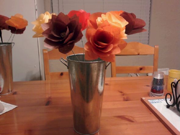 GALVANIZED FRENCH FLOWER BUCKETS - Perfect for Garden Weddings!!! :  wedding galvanized metal bucket french flower brown orange silver ceremony diy reception Photo0153 001