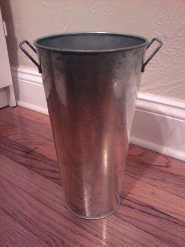 GALVANIZED FRENCH FLOWER BUCKETS - Perfect for Garden Weddings!!! :  wedding galvanized metal bucket french flower brown orange silver ceremony diy reception Photo0560