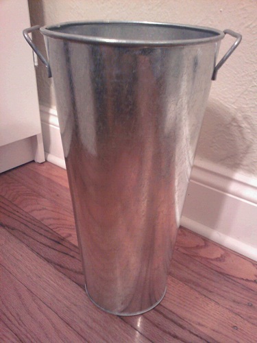 GALVANIZED FRENCH FLOWER BUCKETS - Perfect for Garden Weddings!!! :  wedding galvanized metal bucket french flower brown orange silver ceremony diy reception Photo0561