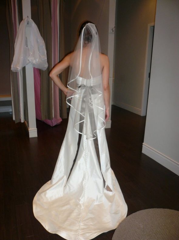 Final fitting!!!! What do you think? :  wedding dress fitting paloma blanca Back 1