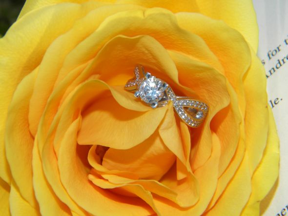 Pics of E-ring designed by my fiance :  wedding ring engagement ring ribbon design 067