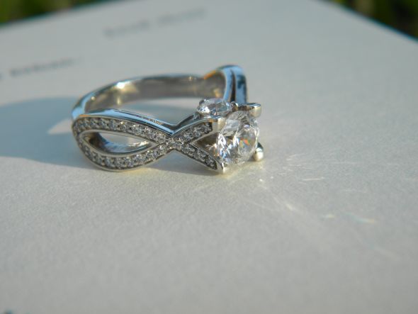 Pics of E-ring designed by my fiance :  wedding ring engagement ring ribbon design 075