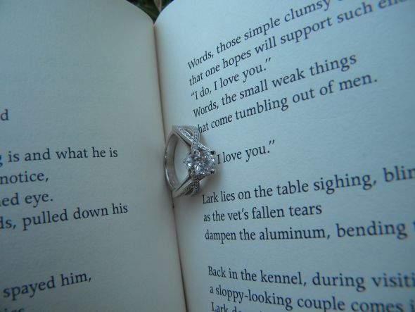 Pics of E-ring designed by my fiance :  wedding ring engagement ring ribbon design 095