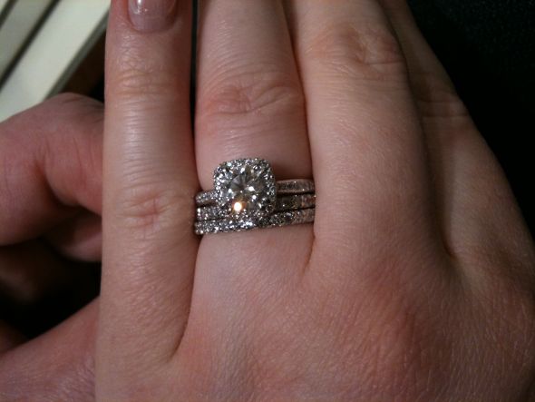 Show me your Pave set e-ring :  wedding Dblband