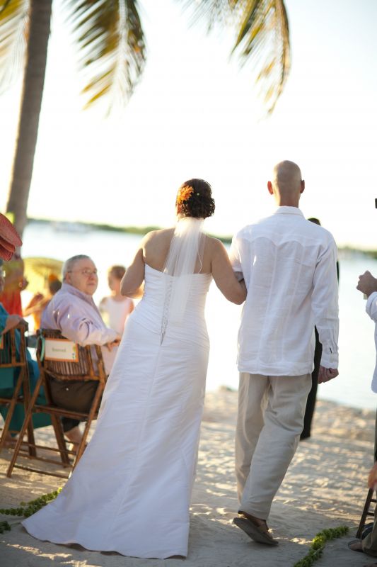 Anyone's dress have no or very little train? : wedding FromTheBack