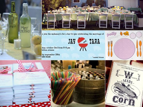 Ideas for reception menu County Bbq Wedding Receptions