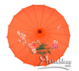 What color paper parasols for canary yellow bridesmaid dresses? :  wedding paper parasols yellow hot pink canary Orangeparasol