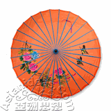 What color paper parasols for canary yellow bridesmaid dresses? :  wedding paper parasols yellow hot pink canary Orangeparasol2