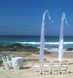 Beach Ceremony Decor - Need ideas for simple decorations : wedding beach ceremony Idea2