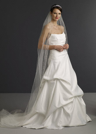 Davids Bridal VCT258 long wedding viel ivory davids bridal 1 dress Veil
