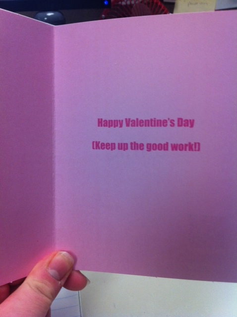 For Fun...what V-day card did you get so? :  wedding Card4